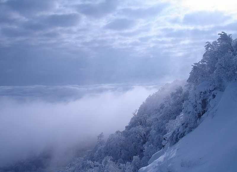 склоны Демерджи в снегу