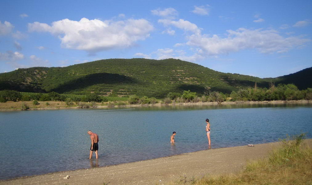 куание в горном озере