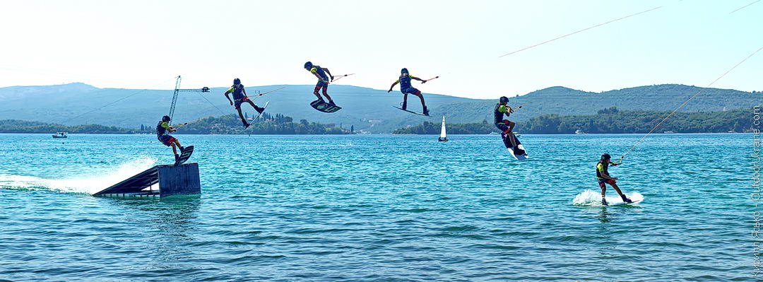 прыжок на водных лыжах
