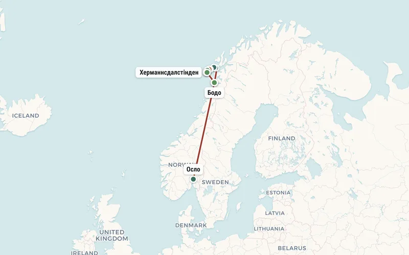 Tour route map